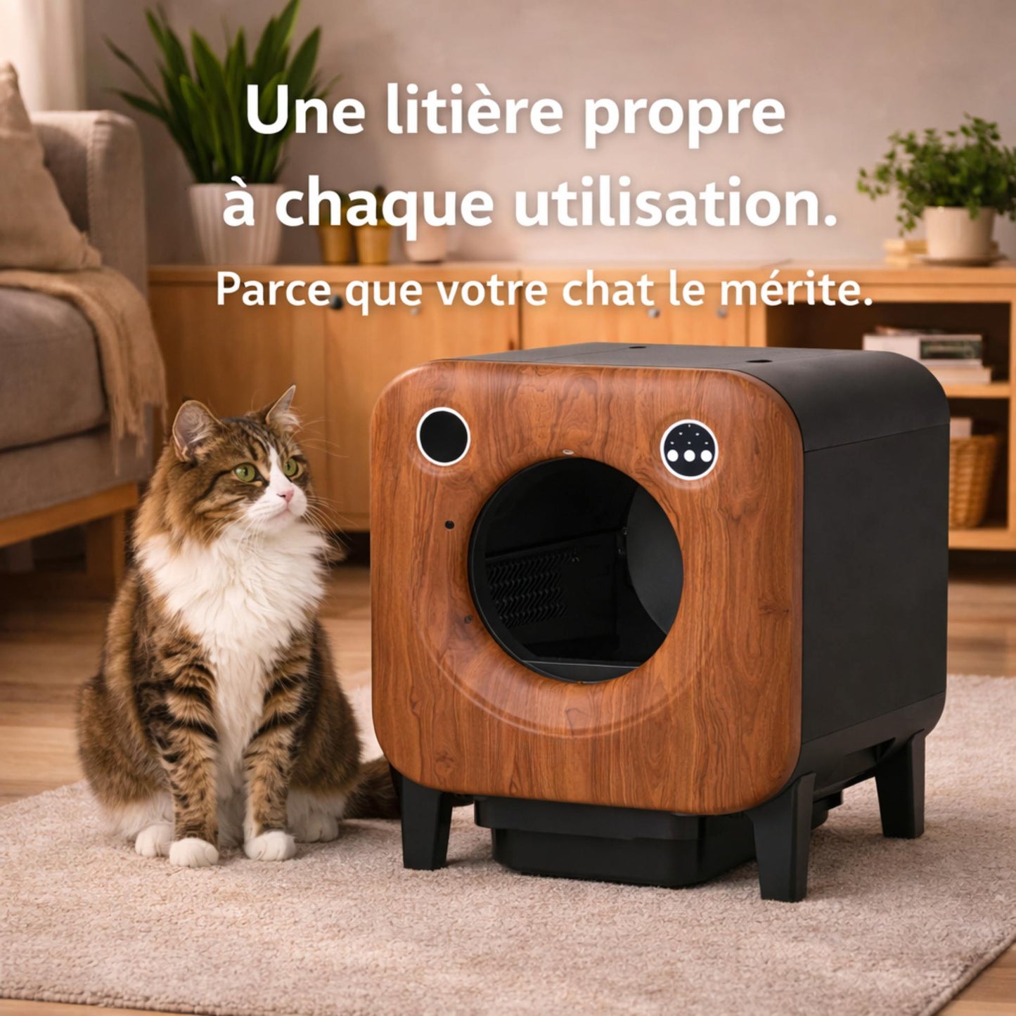 Litière autonettoyante connectée 75L – SIENA