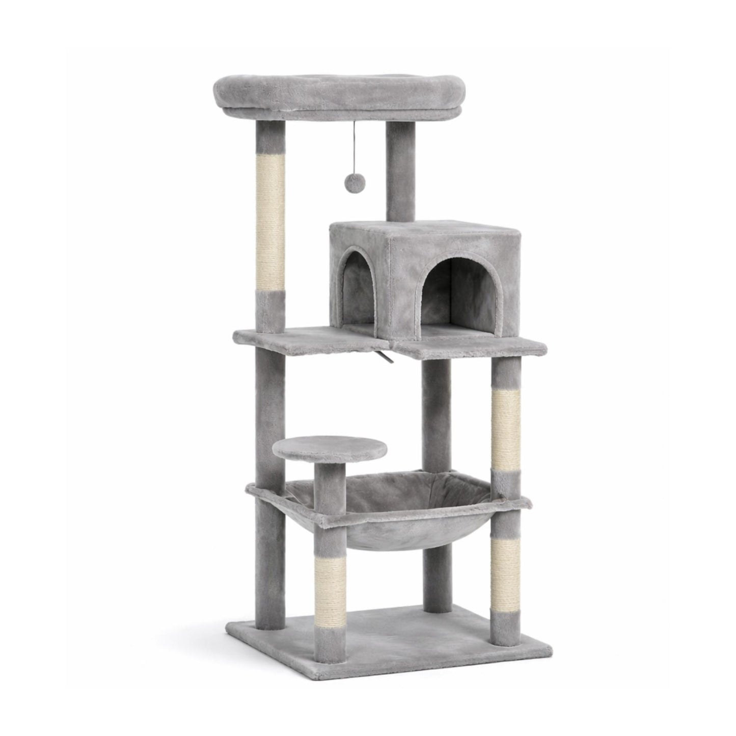 Arbre à chat bois avec niches et hamac – VYRA