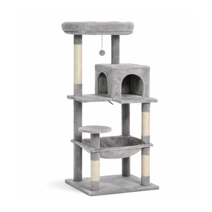 Arbre à chat bois avec niches et hamac – VYRA