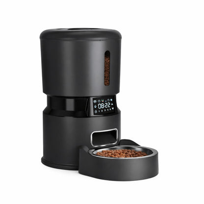 Distributeur automatique de croquettes 4L à écran tactile | Moustache & Cie