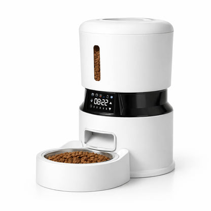 Distributeur automatique de croquettes 4L à écran tactile | Moustache & Cie