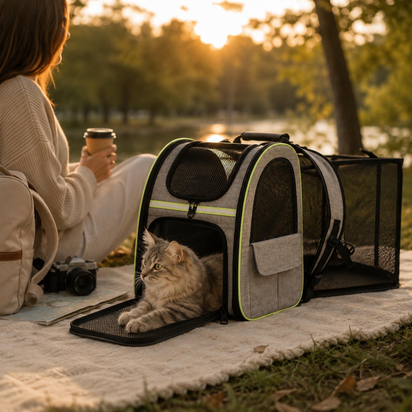 Sac à dos de transport extensible pour chat – ORIA