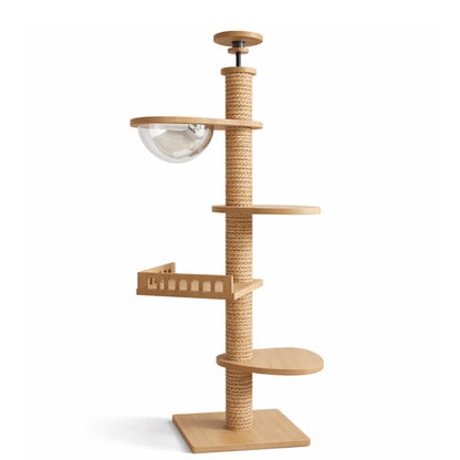 Arbre à chat réglable plafond avec poteaux en sisal – TAKO