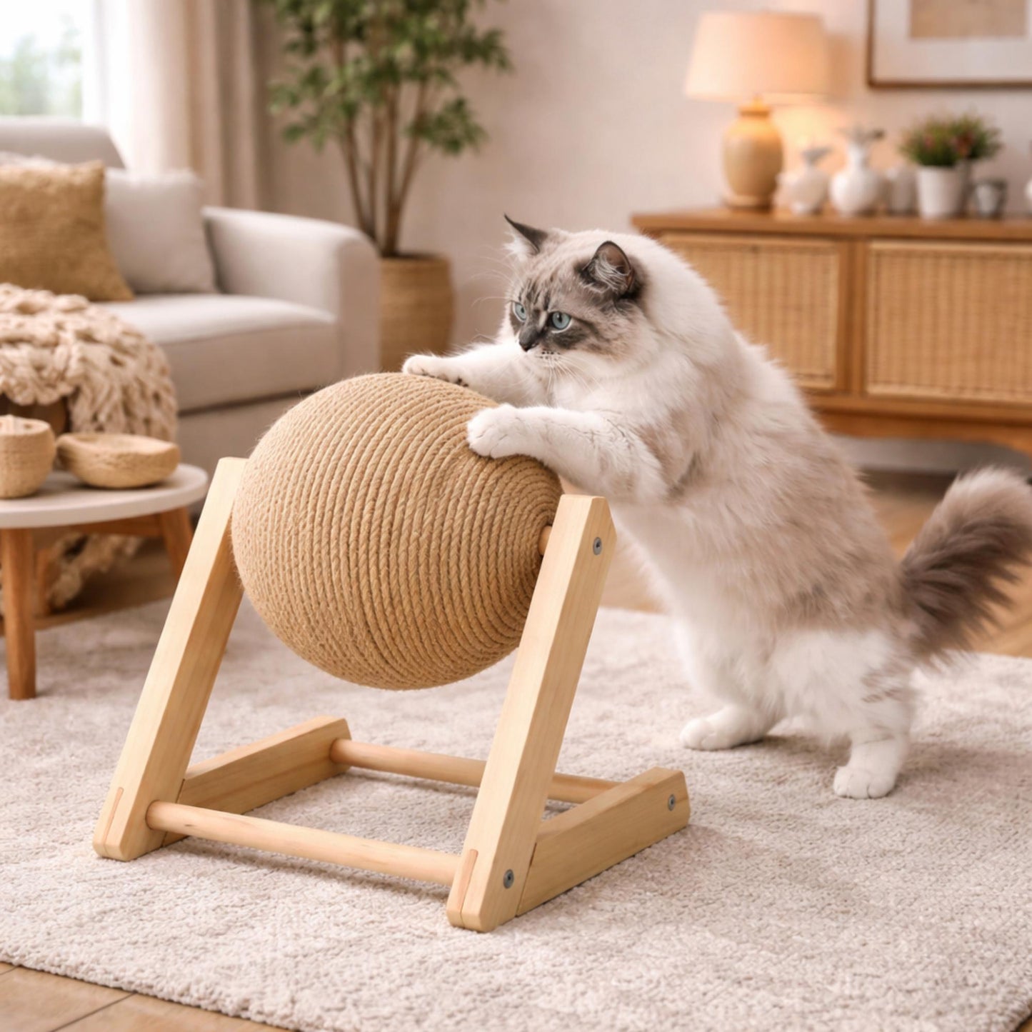 Griffoir pour chat boule en sisal – KIRO