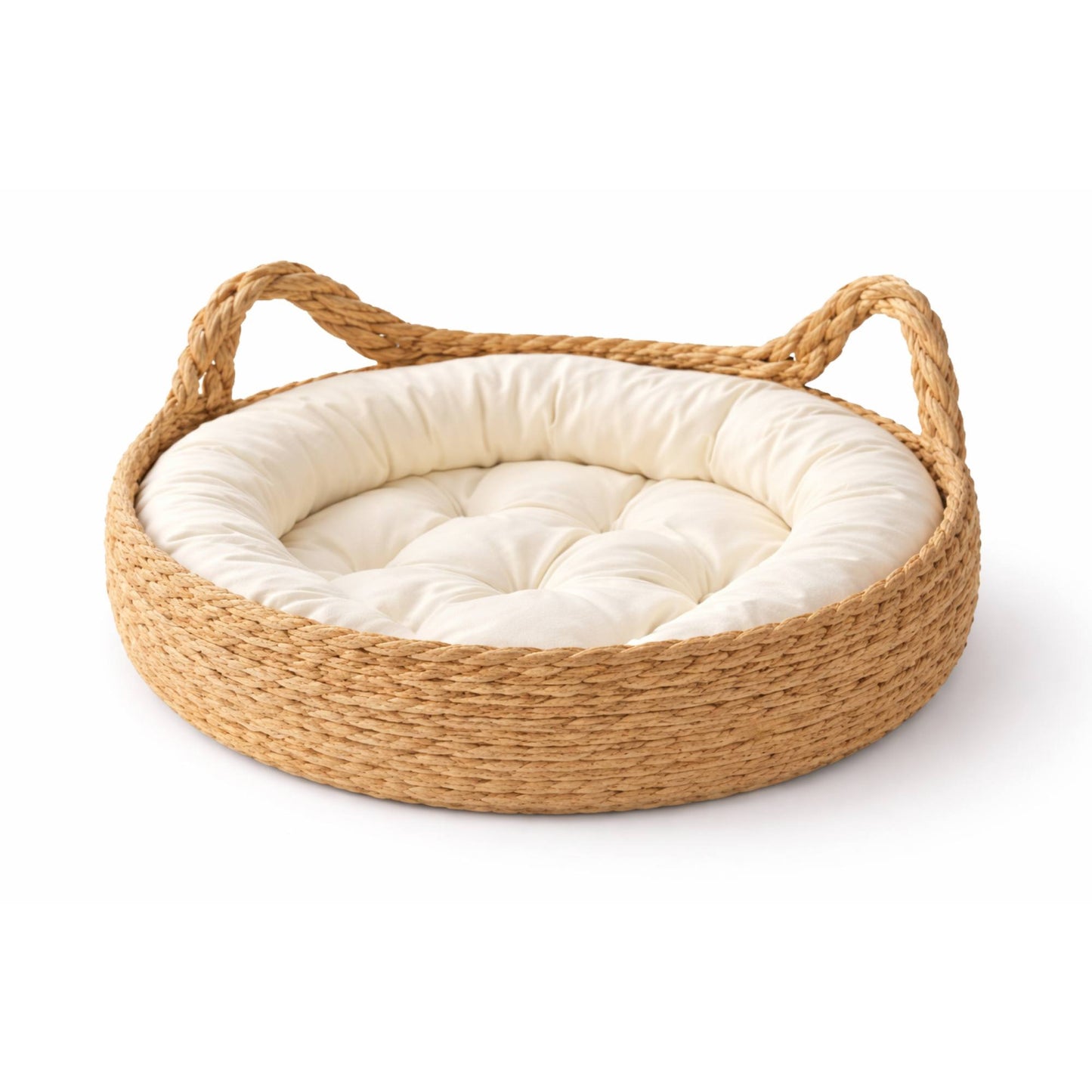 Panier pour chat en rotin tressé avec coussin – ZENKO