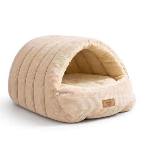 Lit grotte pour chat en peluche – maison intérieure confortable et détachable