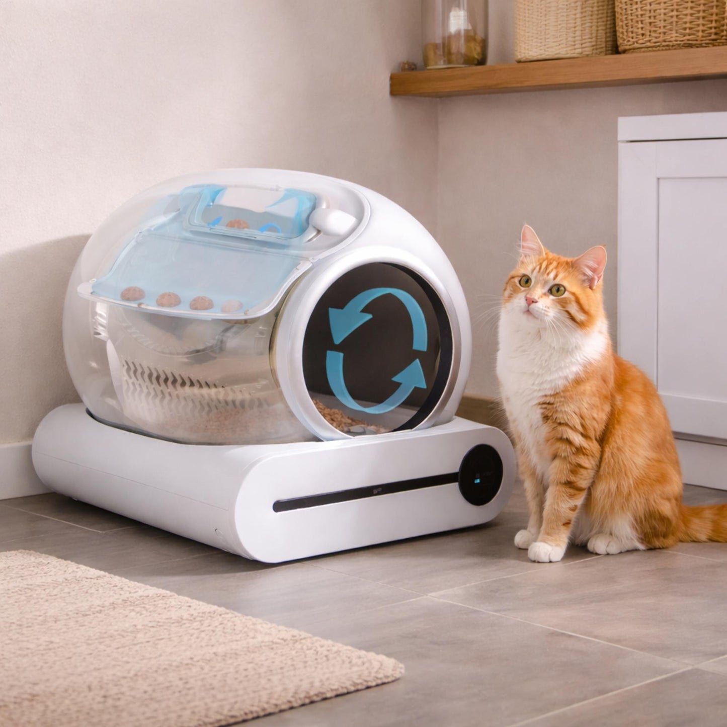 Litière autonettoyante connectée | Moustache & Cie