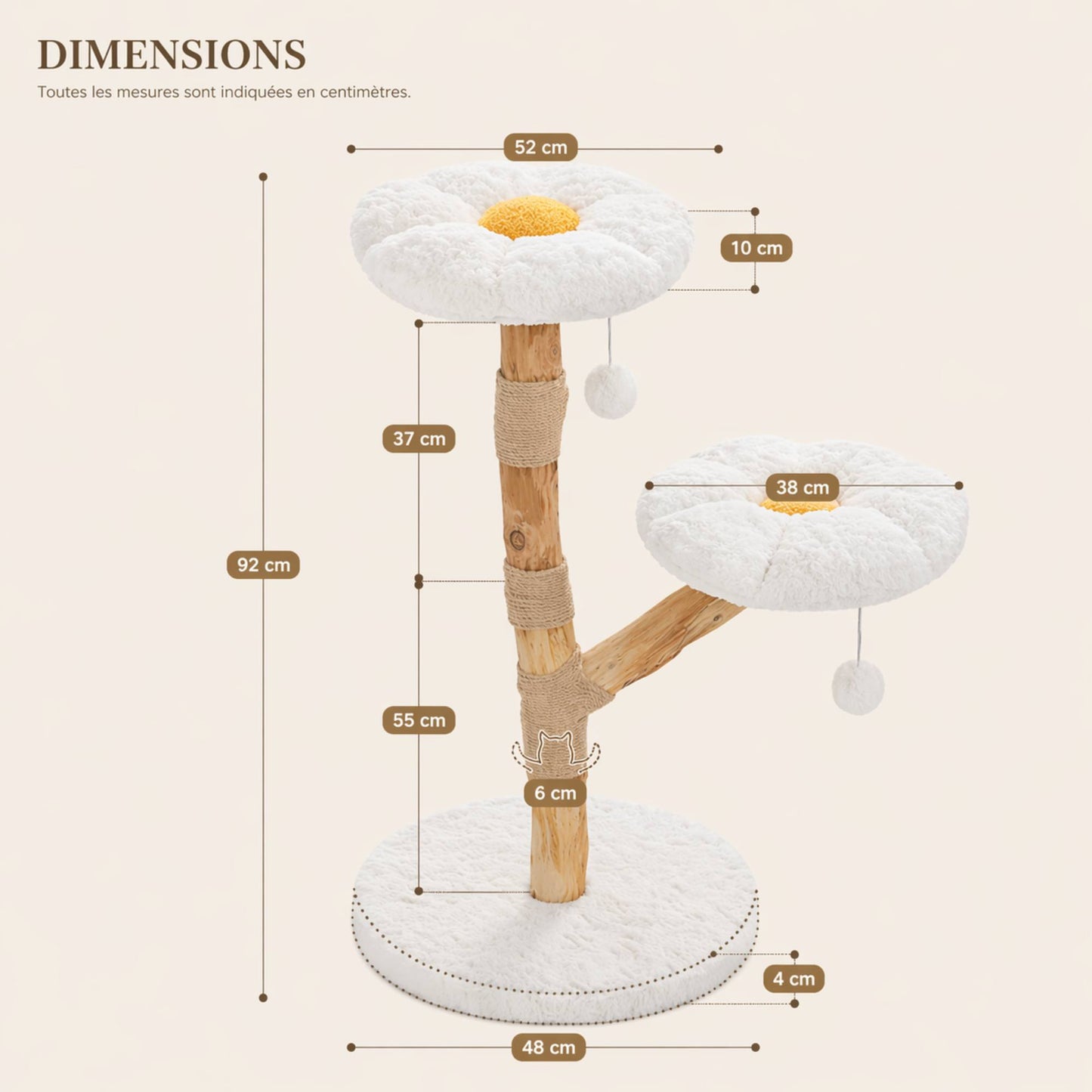 Arbre à chat bois compact – KIRO