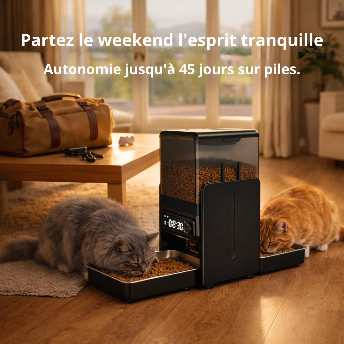 Distributeur automatique de croquettes double programmable – DUALO