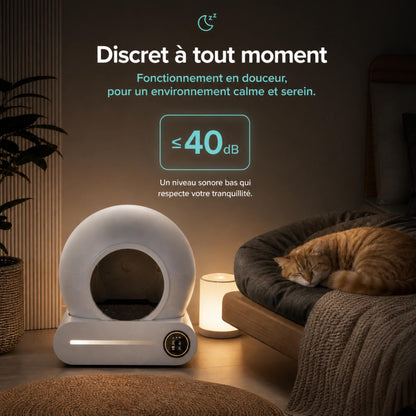 Litière autonettoyante connectée pour chat – ORION